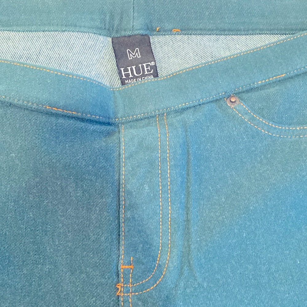 HUE Dark Green Jeggings Size Medium